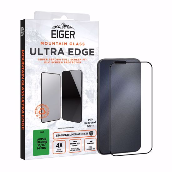 Picture of Eiger Eiger Mountain Glass Ultra EDGE Screen Protector for Apple iPhone 16/15/14 Pro